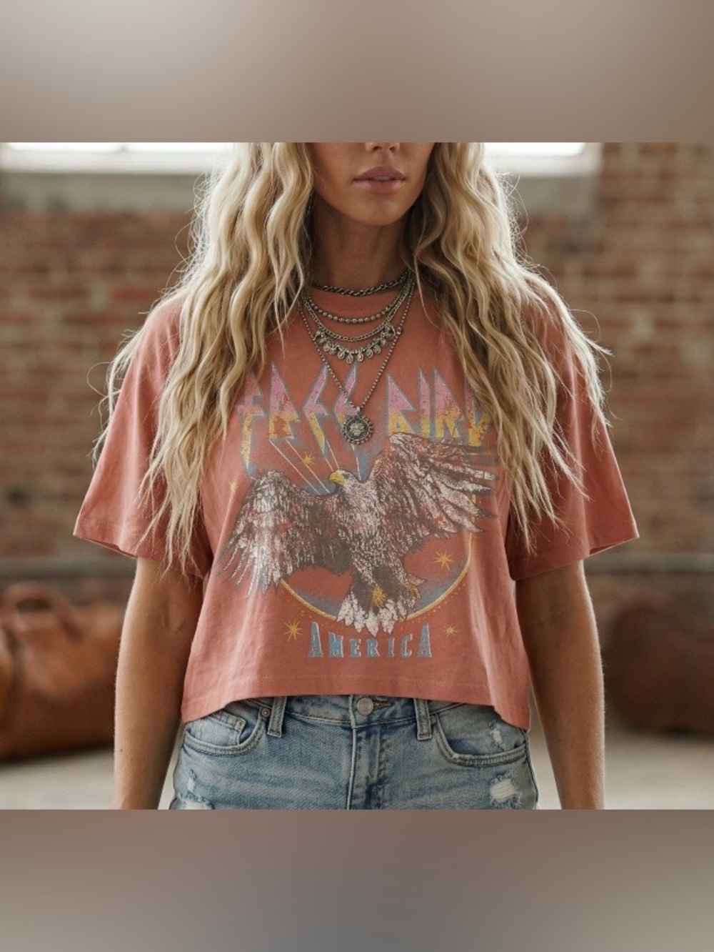 NWT Free Bird Colorful Graphic Tee Concert Festival Crop Top Cropped T-Shirt - Picture 4 of 5